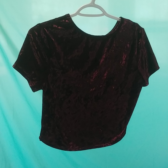 Ardenes Burgundy Red Velvet shirt - Picture 2 of 4